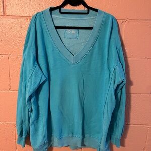 Aerie Light Blue V-Neck Top